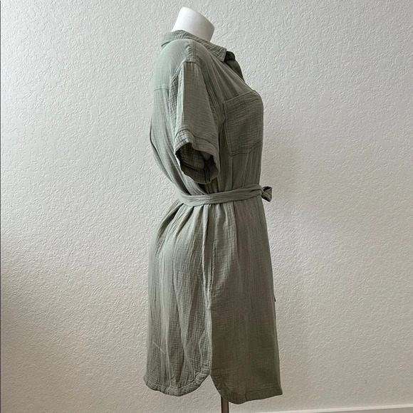 Weatherproof Olive Green Button-Down Dress - Picture 5 of 10